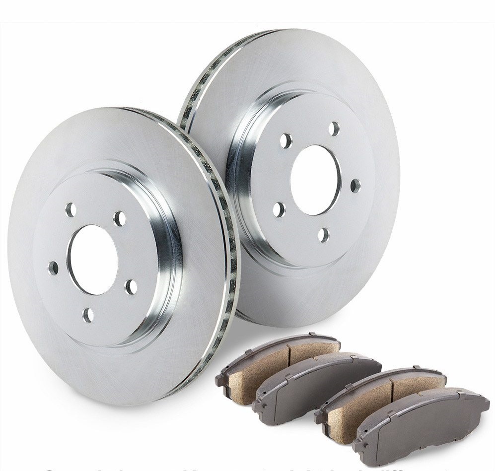 Premium Brake Pads and Coated Disc Rotors Set